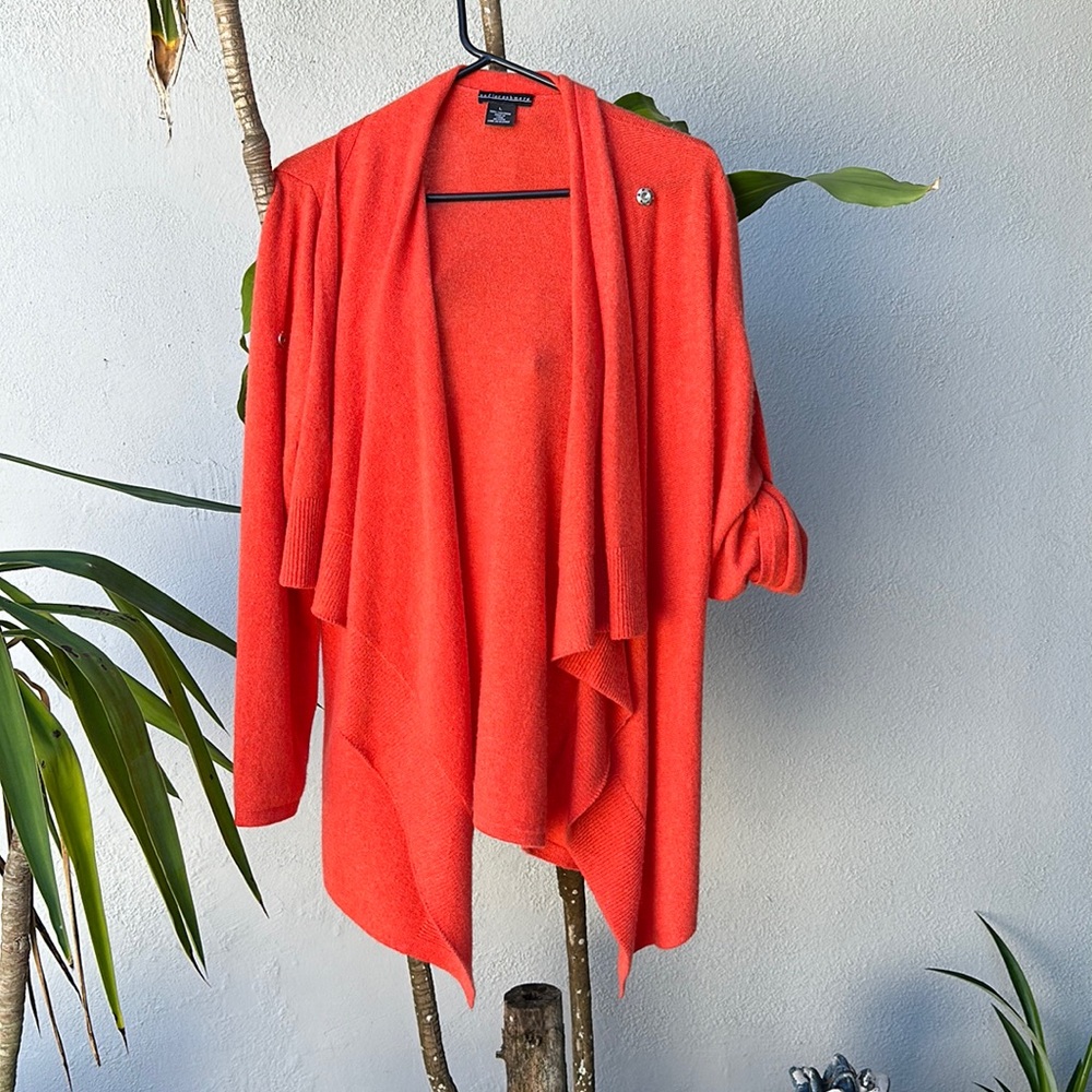 Sofia cashmere waterfall style shall/cardigan. Size L